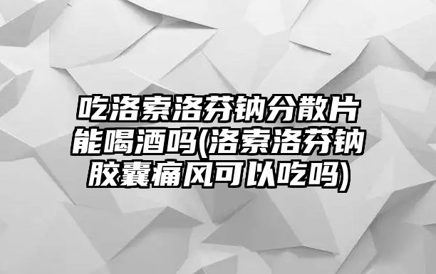 吃洛索洛芬鈉分散片能喝酒嗎(洛索洛芬鈉膠囊痛風(fēng)可以吃嗎)