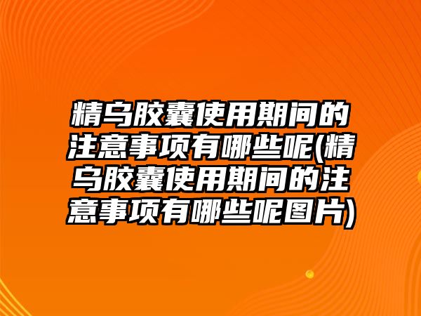 精烏膠囊使用期間的注意事項有哪些呢(精烏膠囊使用期間的注意事項有哪些呢圖片)