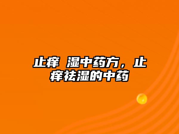 止癢袪濕中藥方，止癢祛濕的中藥