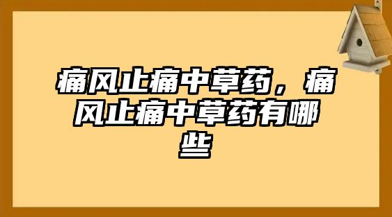 痛風止痛中草藥，痛風止痛中草藥有哪些