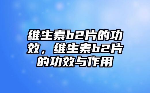 維生素b2片的功效，維生素b2片的功效與作用